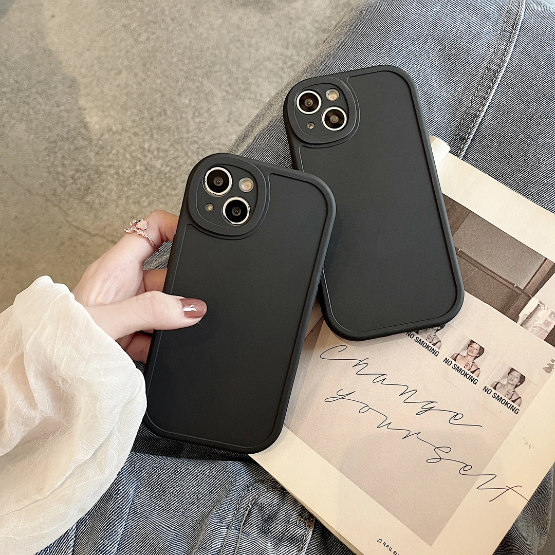 小众简约纯色适用苹果/华为/荣耀oppo/vivo/小米全包防摔手机壳