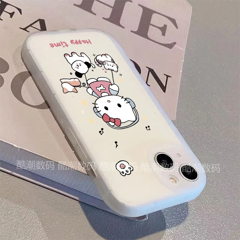 卡通遛狗kt猫适用苹果/华为/荣耀/oppo/vivo/小米全包防摔手机壳