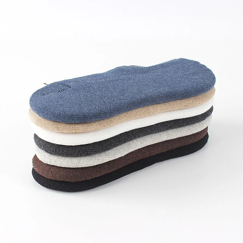 船袜男冬天冬季加厚加绒毛巾底厚款硅胶防滑保暖毛圈浅口隐形低帮