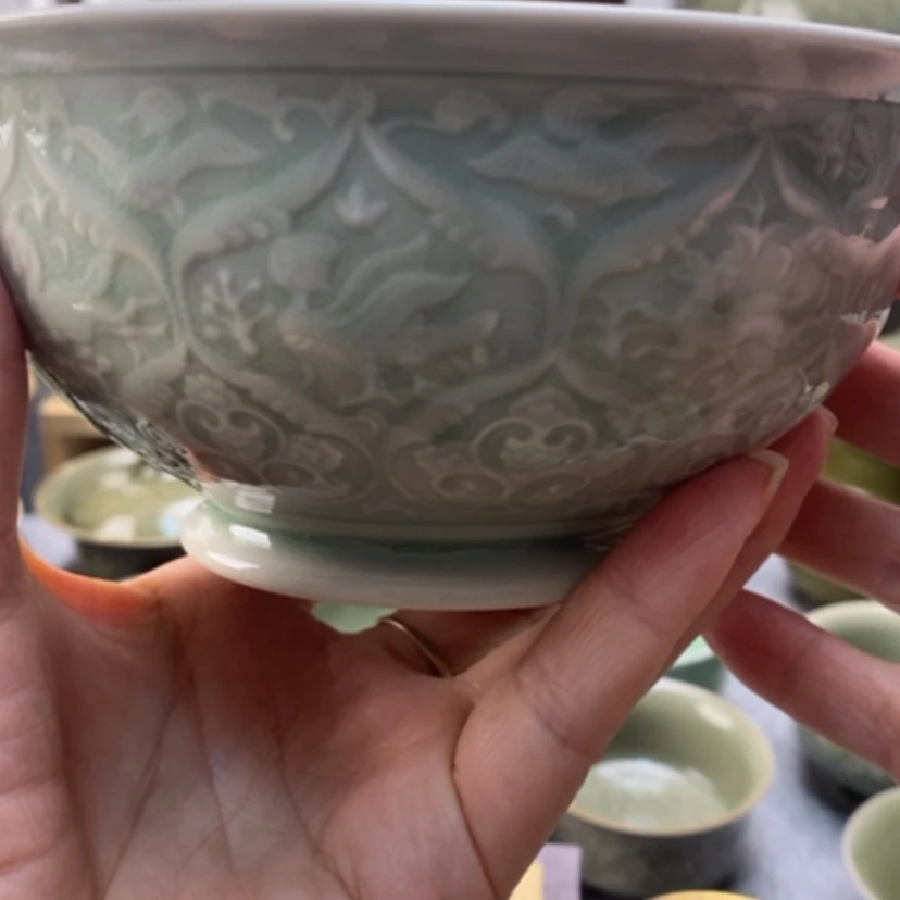 【闪购商品】瓷壶西****司耀州窑花舞大唐春碗微瑕福利