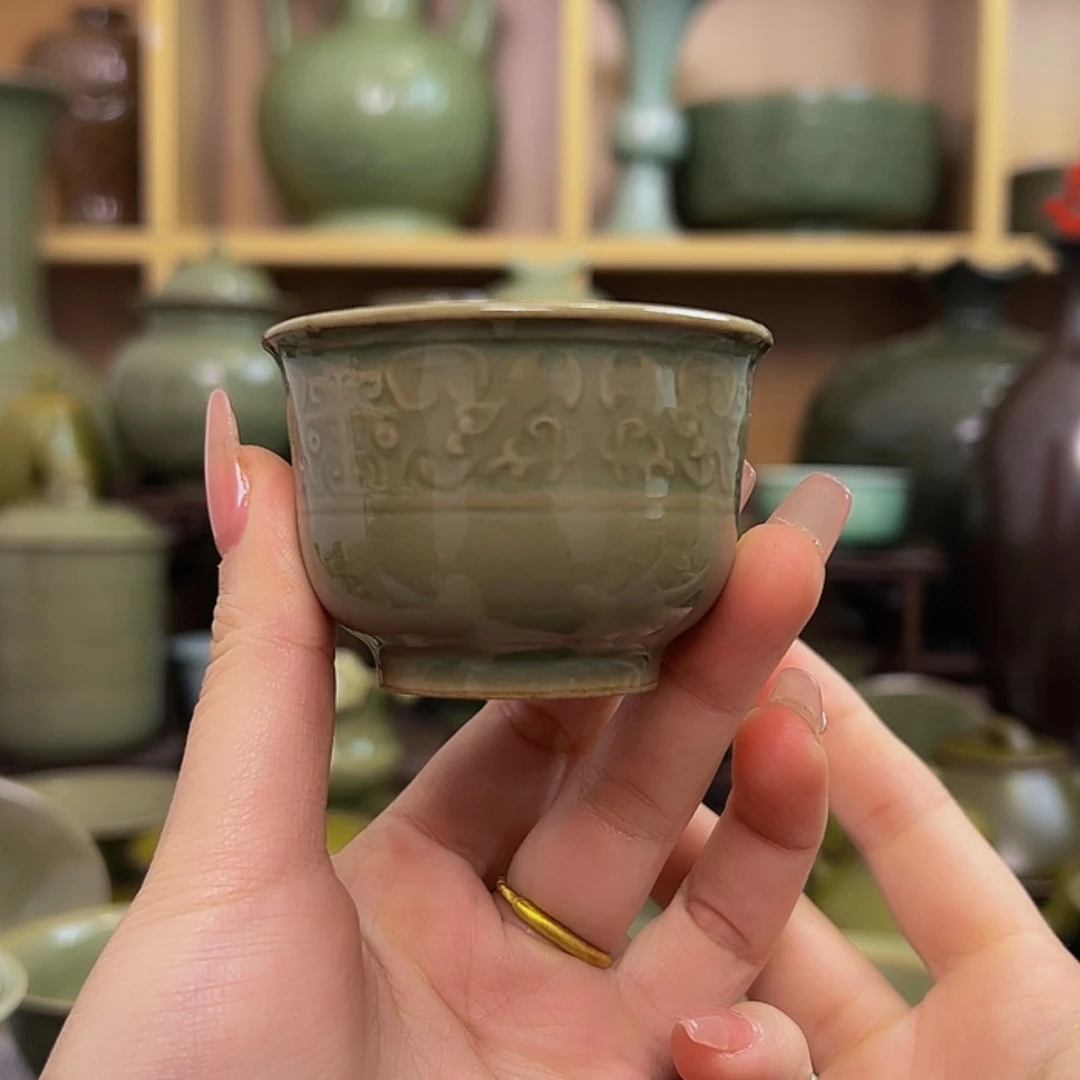 【闪购商品】瓷杯饕餮纹小杯