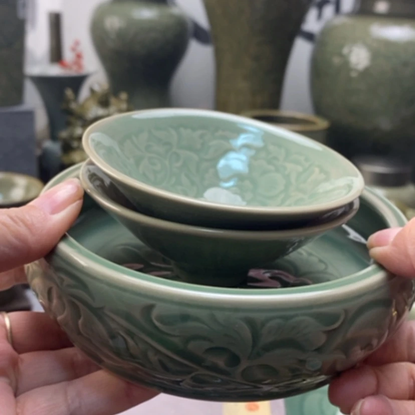 【闪购商品】瓷杯村***宝耀州窑纯手工水洗香炉送二斗笠