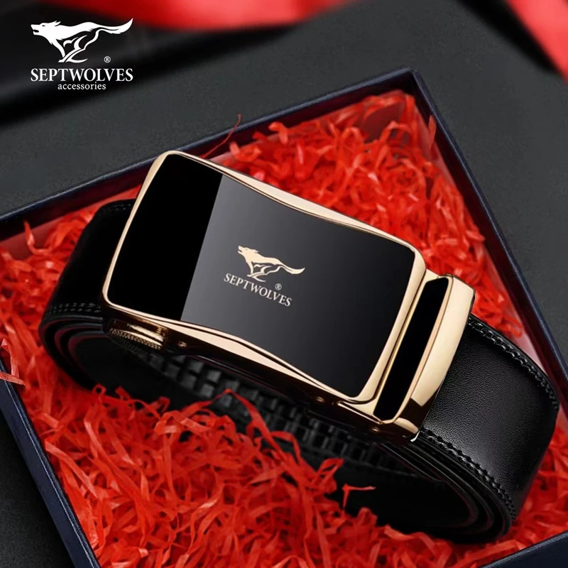 七匹狼皮带裤带轻奢自动扣腰带潮流新款时尚休闲皮带男款裤带男士