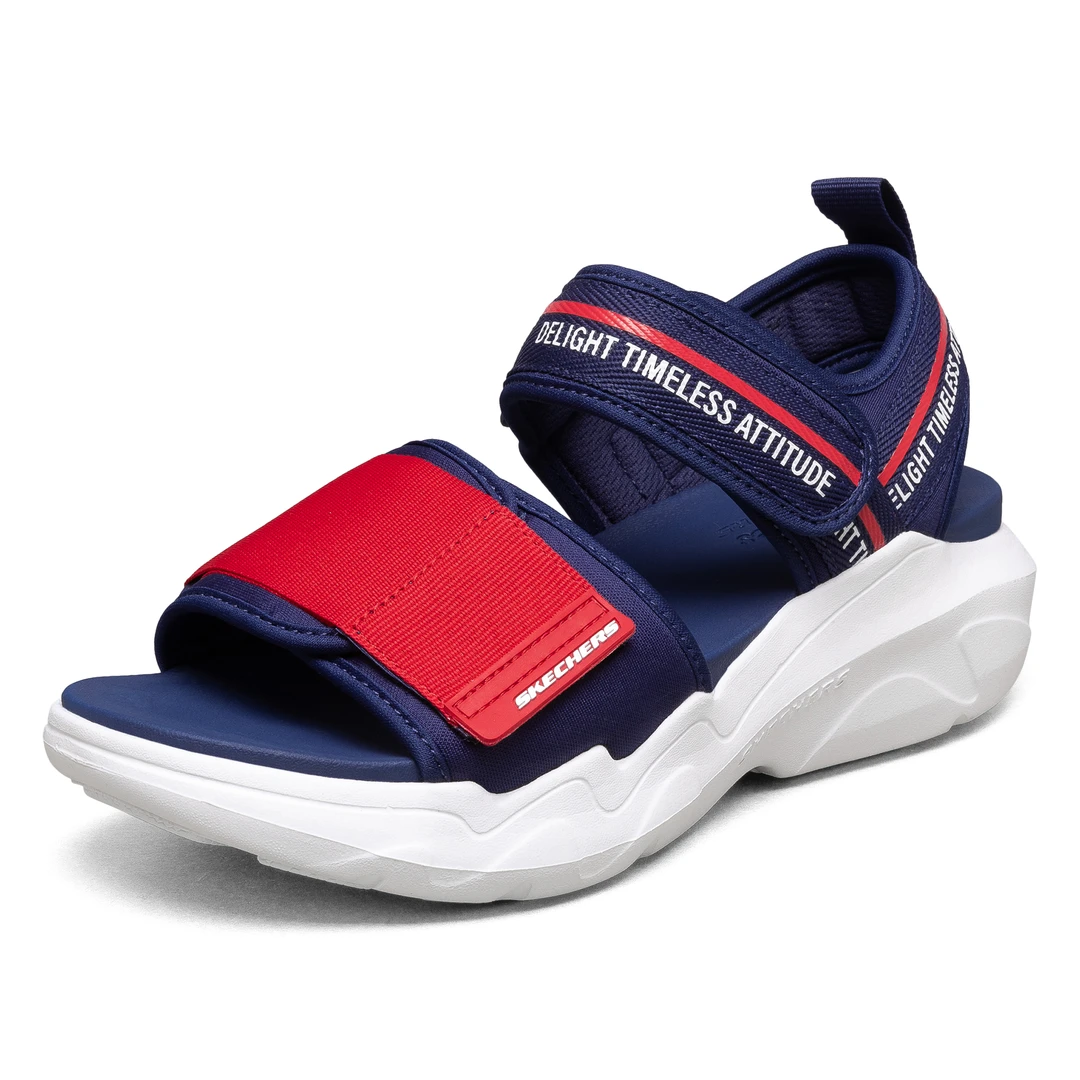 Skechers斯凯奇杨紫同款女鞋厚底增高缓震运动沙滩鞋凉鞋88888346