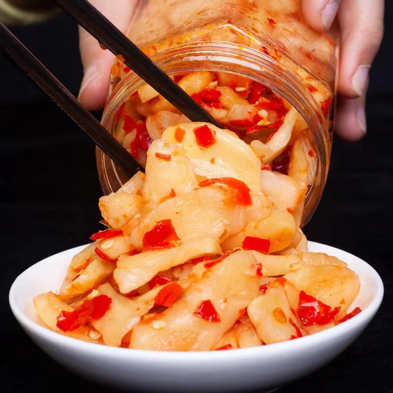 剁椒生姜片湖南酸辣嫩姜农家剁椒仔姜下饭菜.