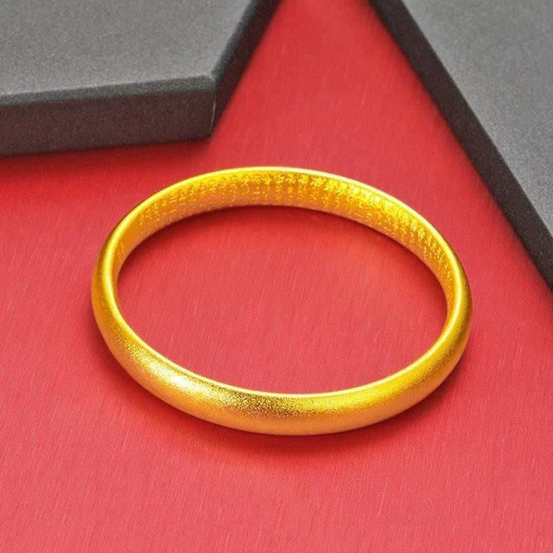 铜合金手镯 8N古法心经传承泥鳅背宽版手镯磨砂哑光闭口时尚饰品