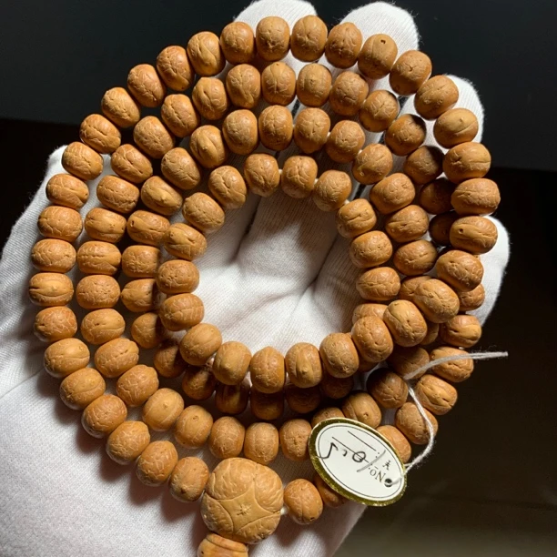 尼泊尔小凤眼菩提藏式108颗实心籽尺寸10.5皮质密度嘎嘎好