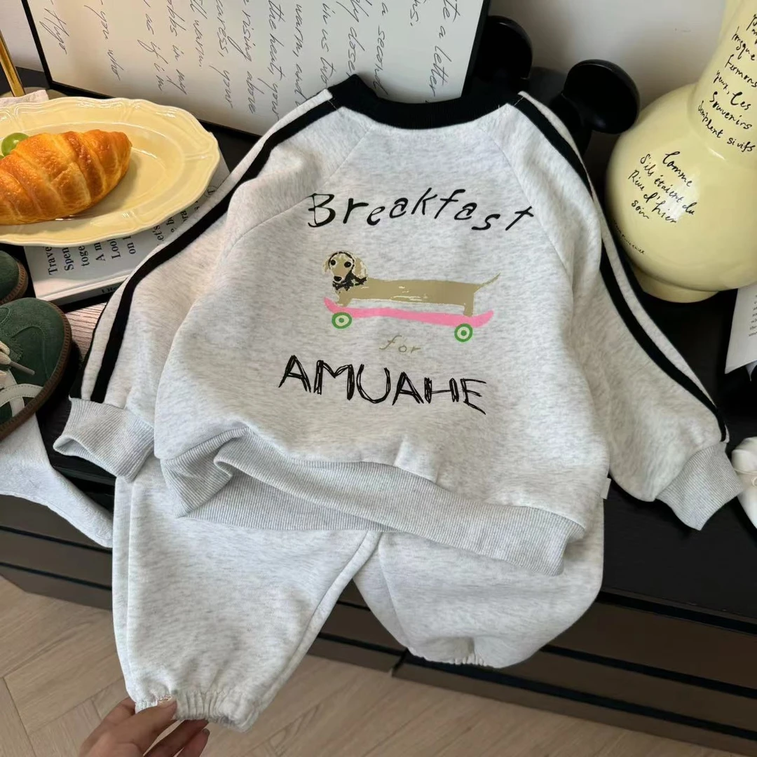 2024秋季新款儿童卫衣套装卡通洋气外穿运动休闲男童卫裤两件套