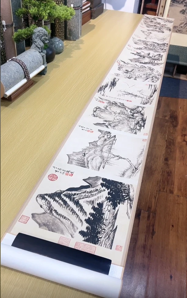 清 恽向 仿古册10开 (合集卷) 纸本 山水26.7X250.75cm 台北故宫