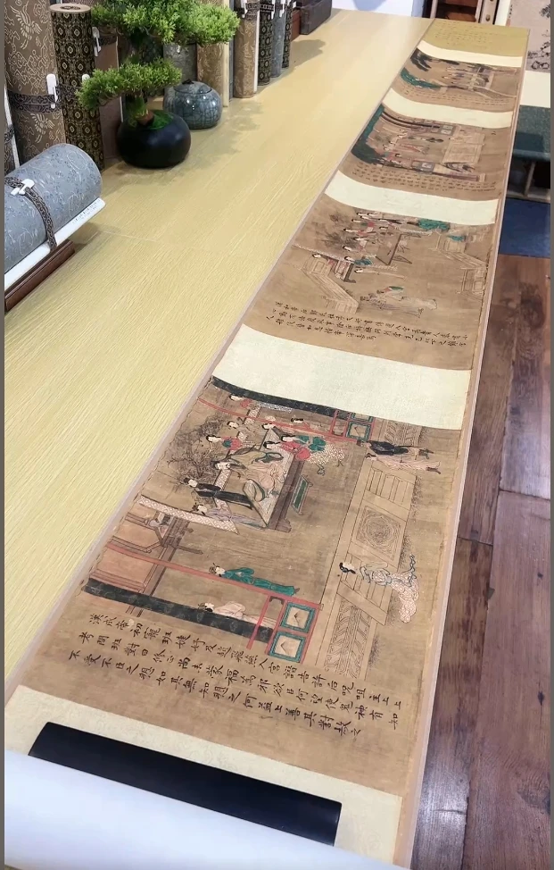 元王振鹏画手卷人物30.3x -CJ 台北故宫