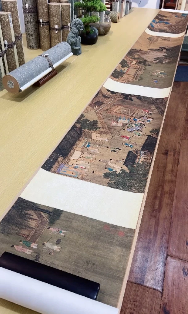 宋 李嵩 瑞应图官廷人物520x32.6cm-C]台北故宫
