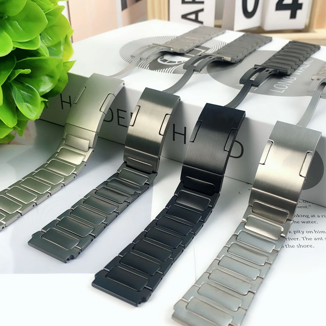 适用华为手表表带watch4/pronew钛合金GT3pro代荣耀GS3钛金属表带