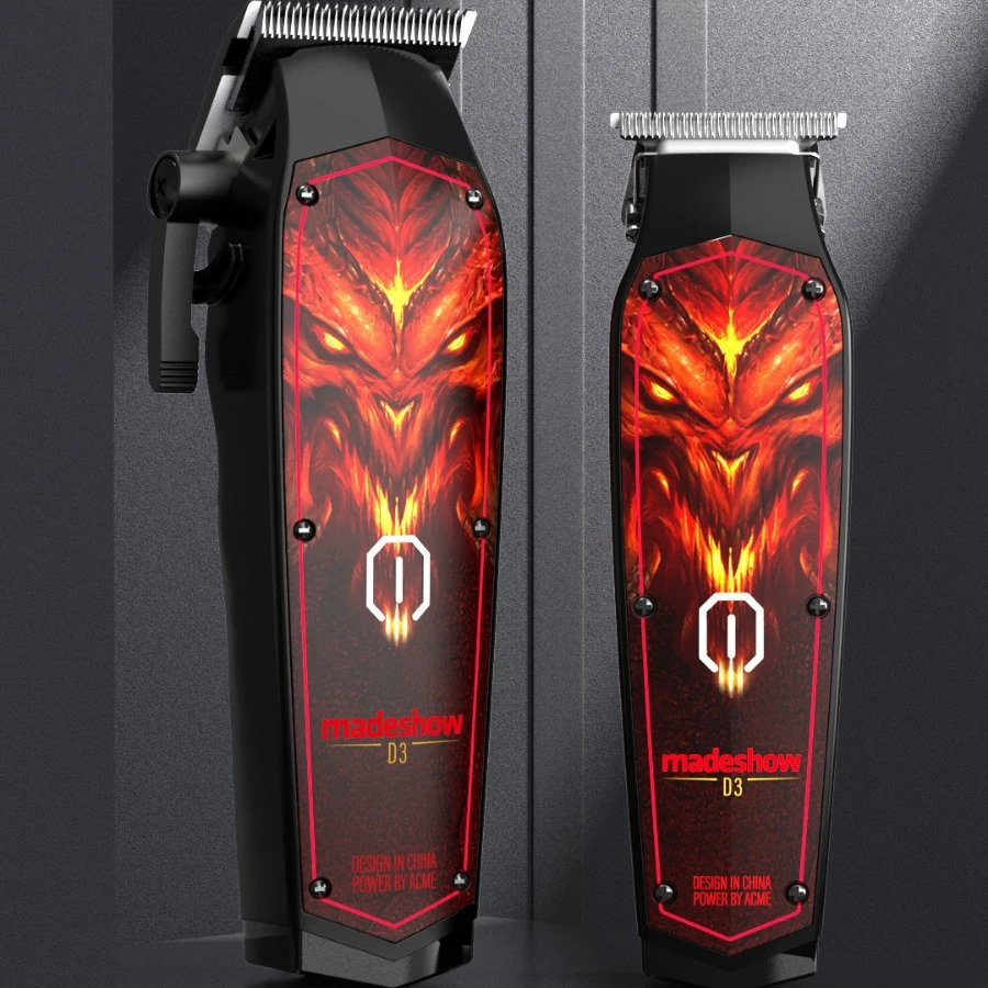 阿可美D3套装复古油头渐变理发器充电式发型师专用电推剪