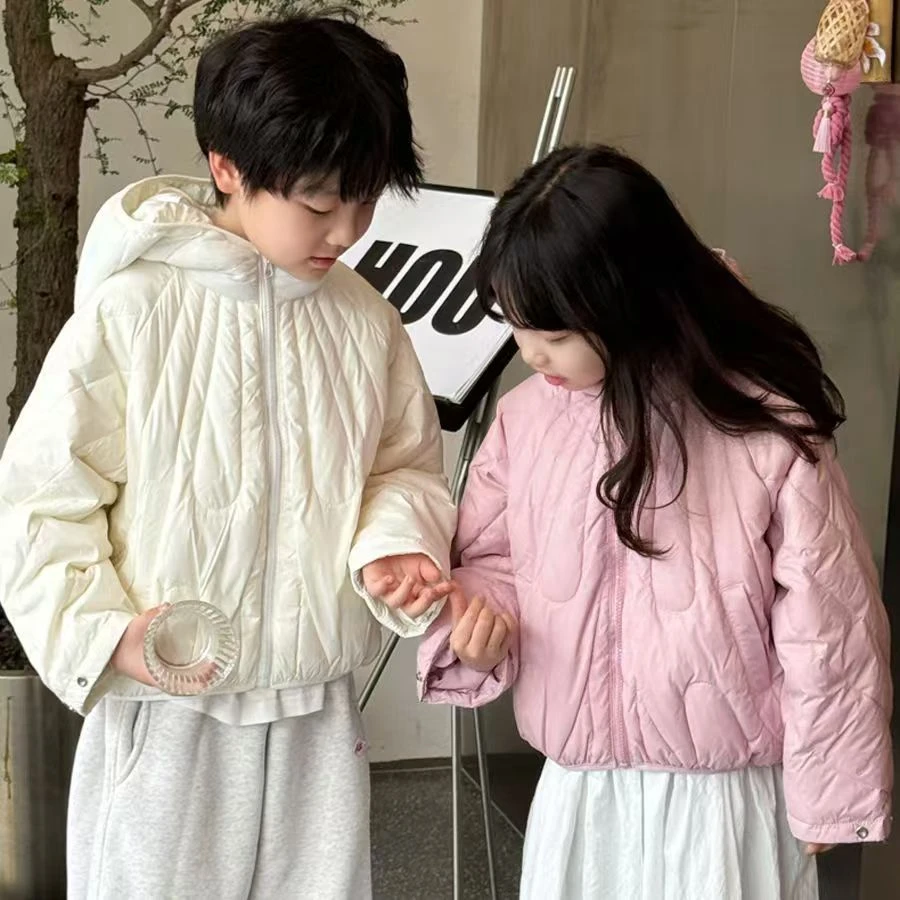 男女童亲子装品质童装宝宝中大童时尚外套男童冬季轻薄保暖上衣