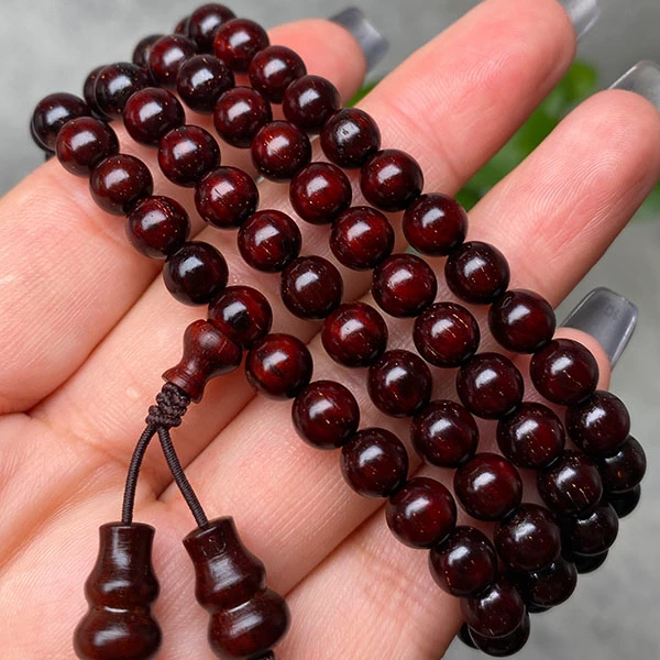 （4A特价款）0.6cm带金星正宗印度小叶紫檀手串老料男女款文玩葫芦