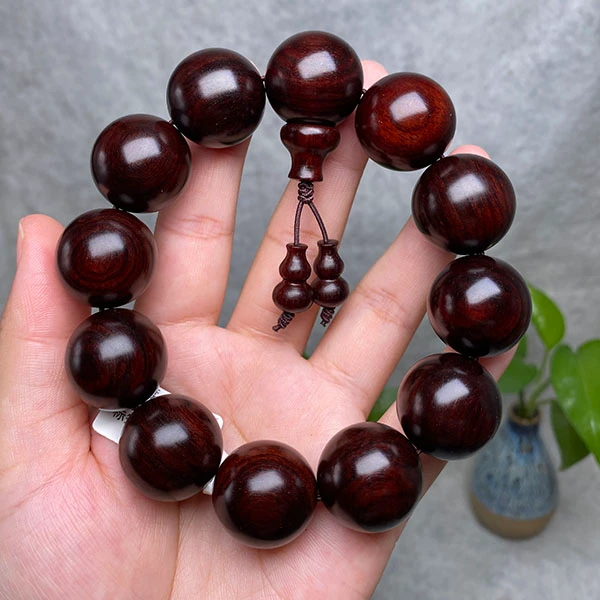 20MM*12颗印度小叶紫檀手串学名檀香紫檀老料男款文玩好物 三通款