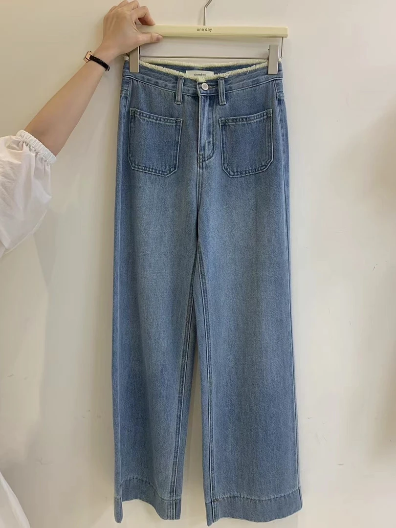 直播2月7春夏2025高级时尚休闲牛仔裤直筒裤百搭显瘦