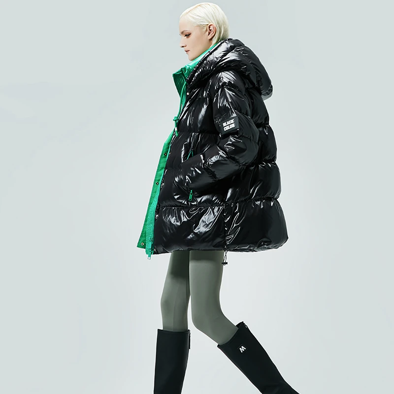 女款冬季新款连帽长款鹅绒服极寒户外情侣长款加厚保暖防风羽绒服