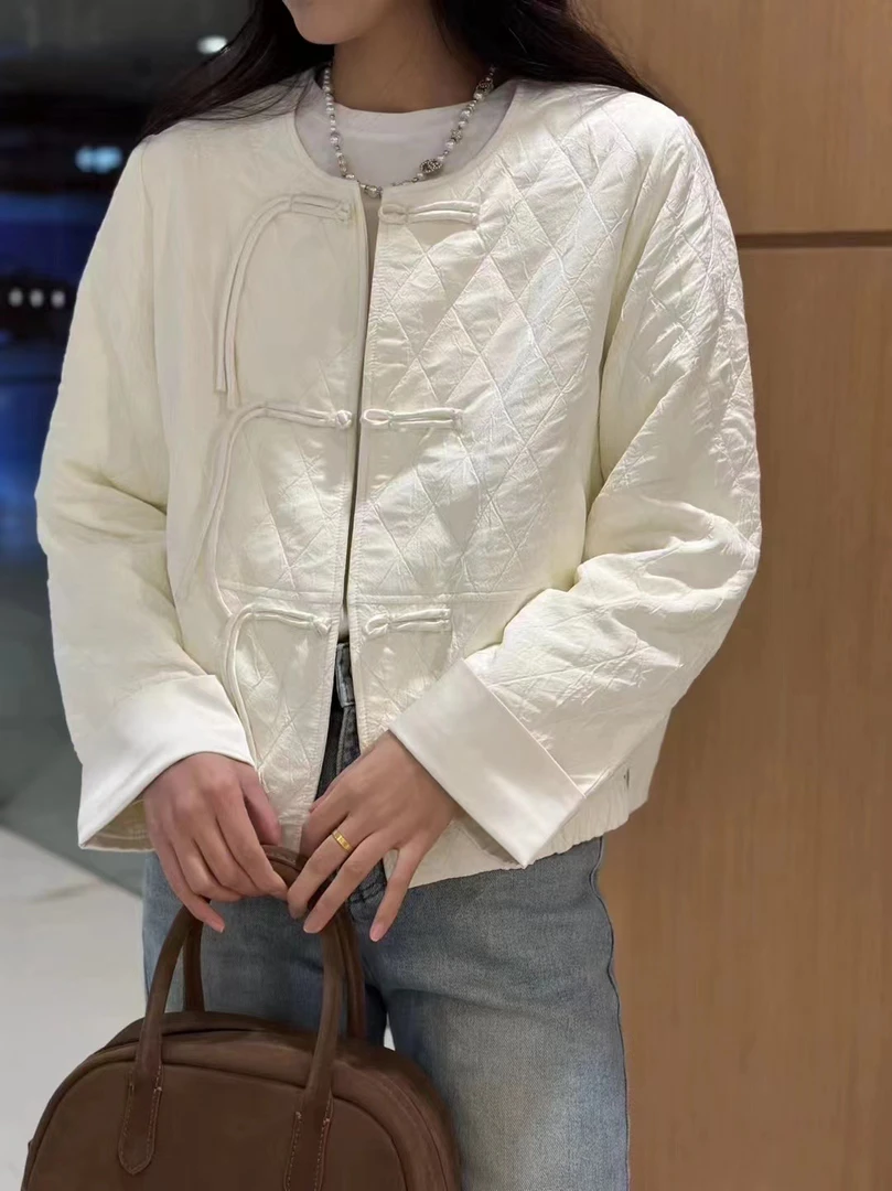 中国风百搭新中式提花时尚圆领新款外套