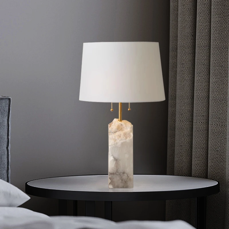 西班牙云石台灯现代简约客厅卧室床头艺术设计师高档立式装饰灯