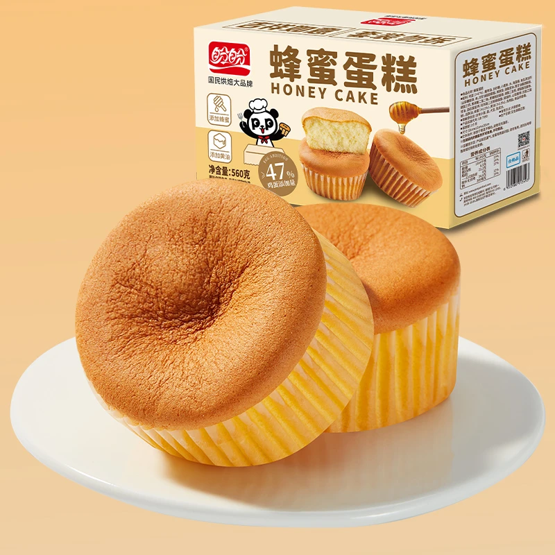 【约15个】盼盼蜂蜜蛋糕松软绵密整箱 早餐甜点健康奶香面包560g