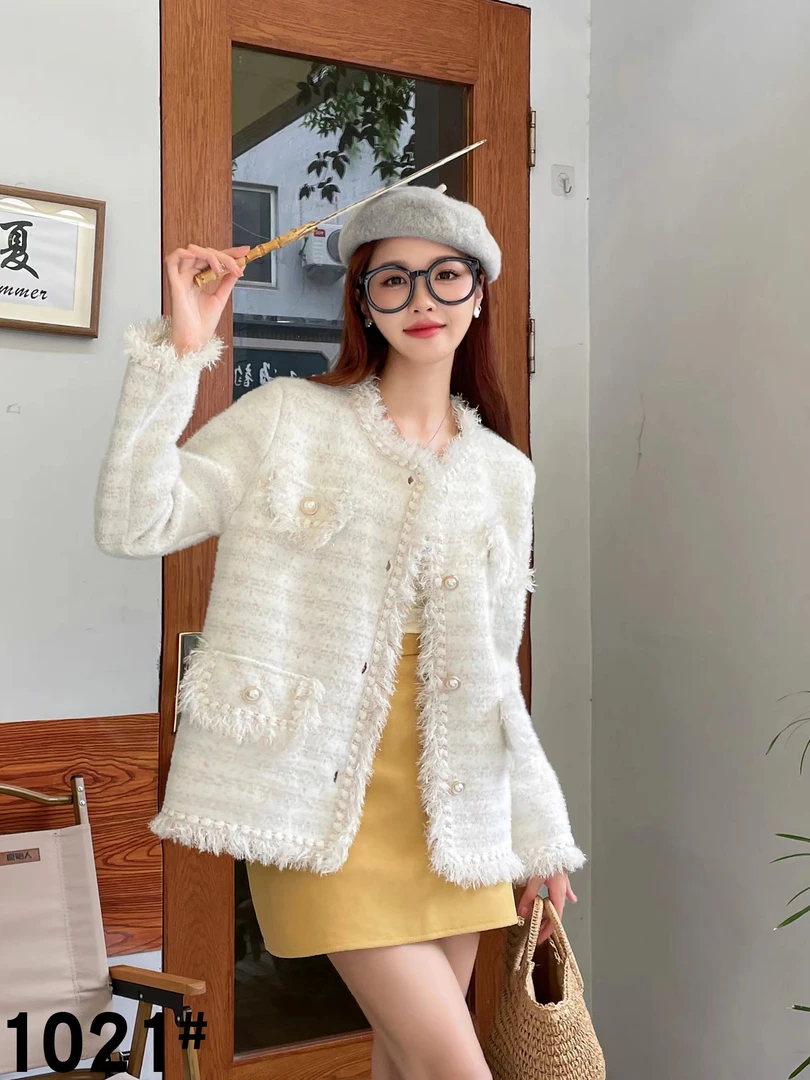 【王哥精选】新款显瘦网红气质时尚洋气女装小香风-1021