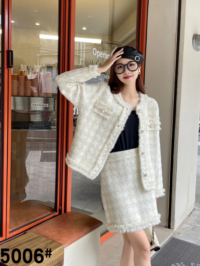 【王哥精选】新款显瘦网红气质时尚洋气女装小香风5006短裙