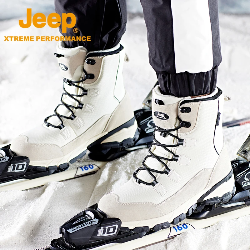 JEEP/吉普户外运动时尚保暖情侣雪地靴短毛绒东北抗寒保暖靴子