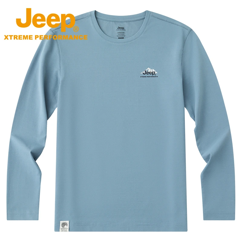 JEEP/吉普户外男士长袖秋冬新款速干防晒T恤衫潮流内搭吸湿排汗