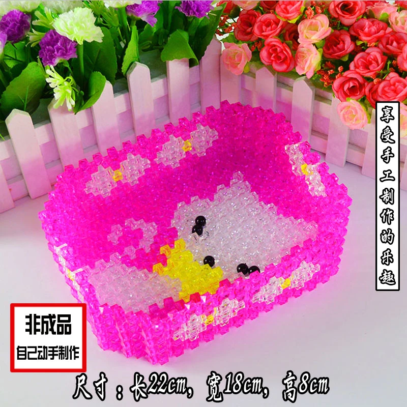 鑫源diy手工编织串珠狐狸果盘材料包瓜子收纳盒散珠