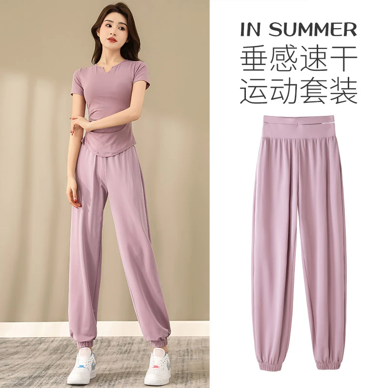 运动套装女夏季2025新款健身房夏日运动速干薄款套装薄款小个子