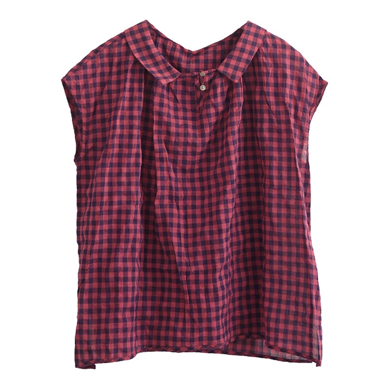 孤品女式棉麻背心上衣!孤品棉麻短袖！