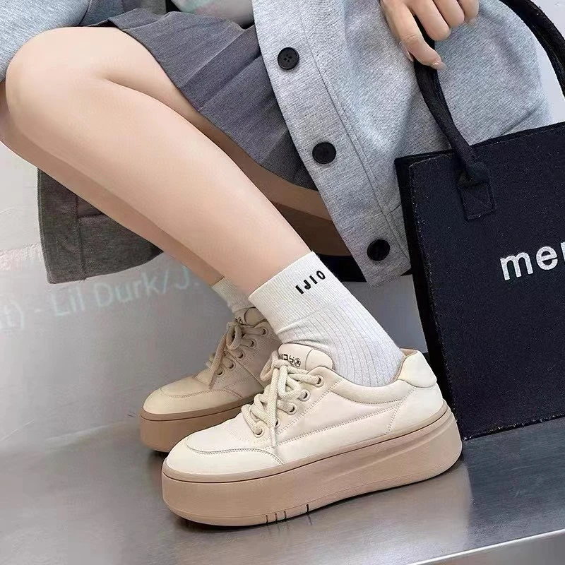 【清仓】XZ018厚底圆头软底舒适面包鞋百搭休闲运动板鞋女鞋