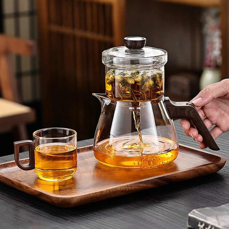 2025新款磁吸飘逸杯泡茶壶一键过滤茶水分离办公室泡茶壶懒人神器