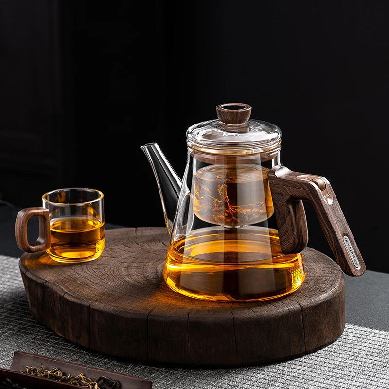 顶壶玻璃内胆磁吸飘逸杯茶水分离泡茶壶单杯办公室恒温懒人泡茶器