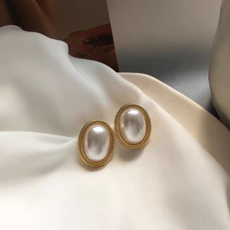 合金耳饰 金色法式时尚甜美简约日韩耳钉