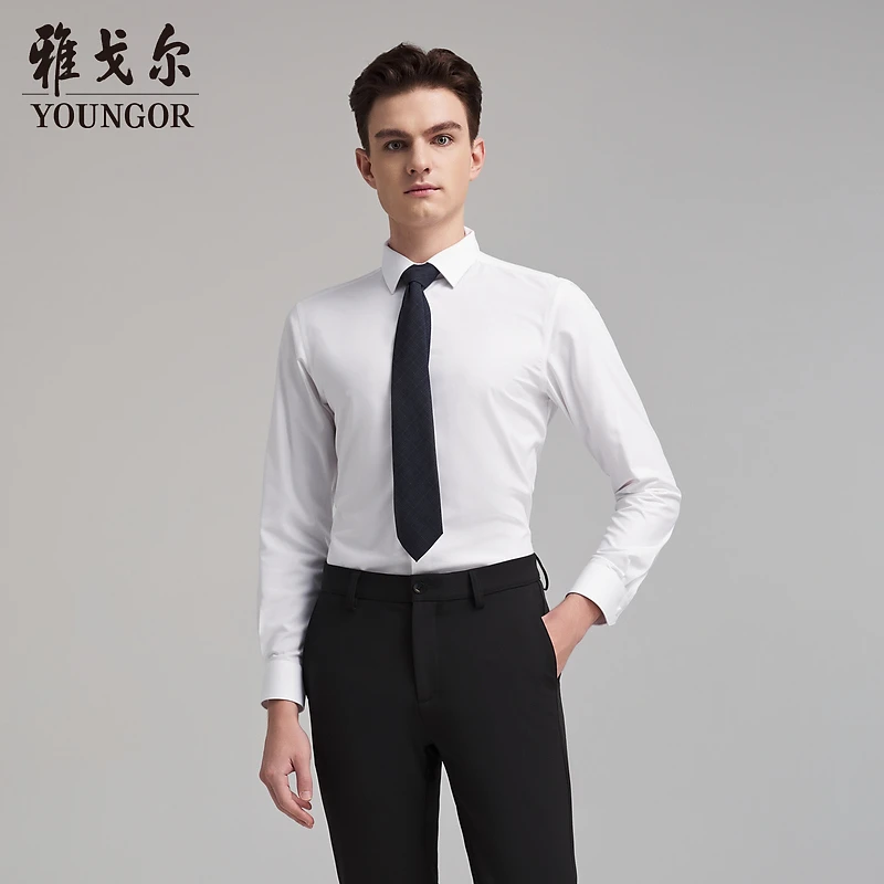 【三重防护+莫代尔+弹力】雅戈尔男士商务休闲百搭长袖衬衫119719