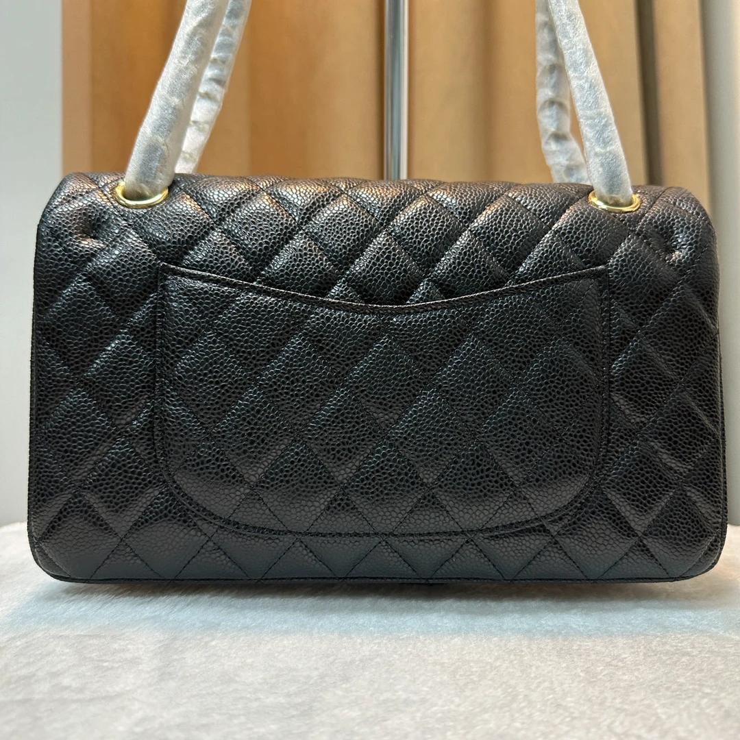 高定头层牛皮新款经典百搭时尚高级真皮女包菱格鱼子酱单肩链条包