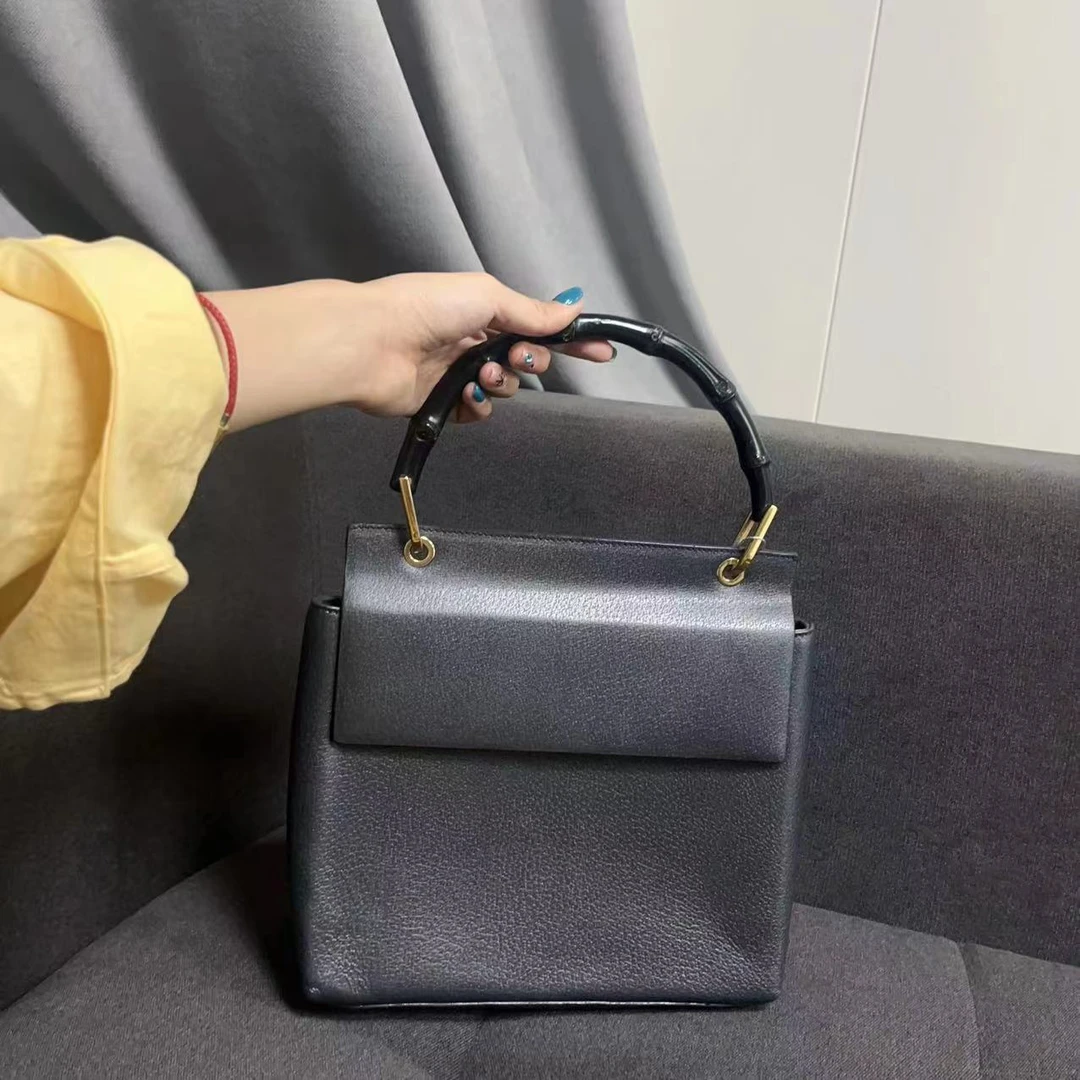 95新 GUCCI/古驰 兔兔奢/古驰竹节手提包/240207058