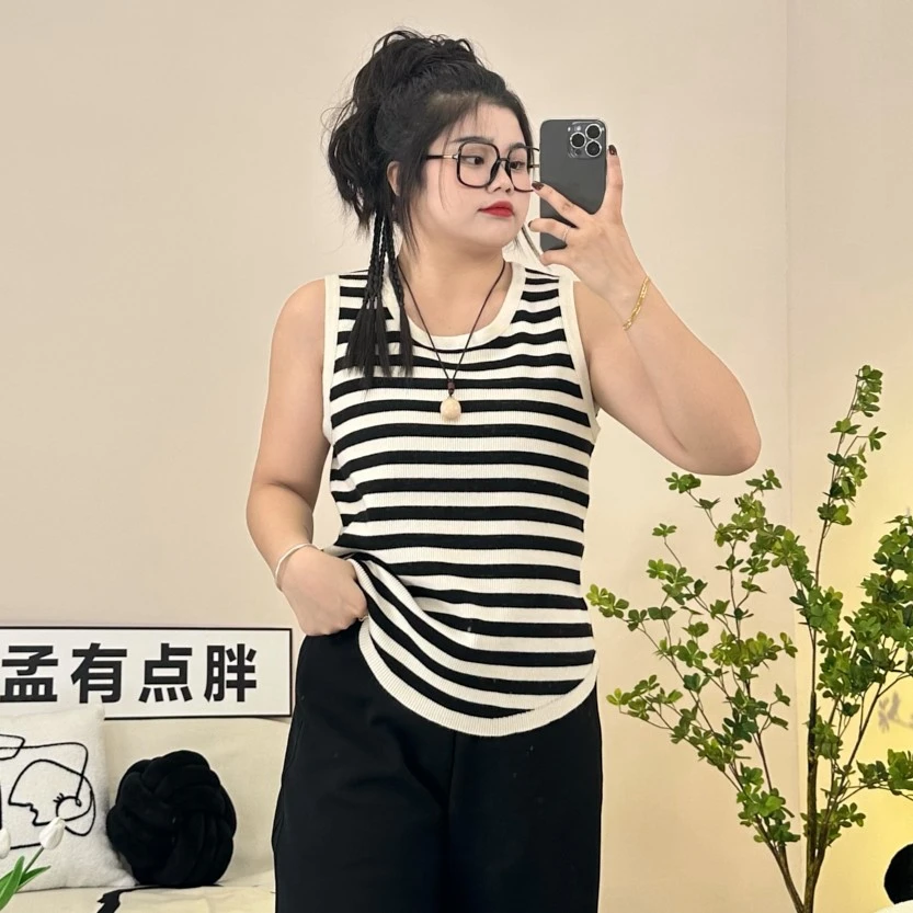 【孟孟推荐】  微胖女生圆领午休针织百搭吊带上衣内搭外穿打底背心
