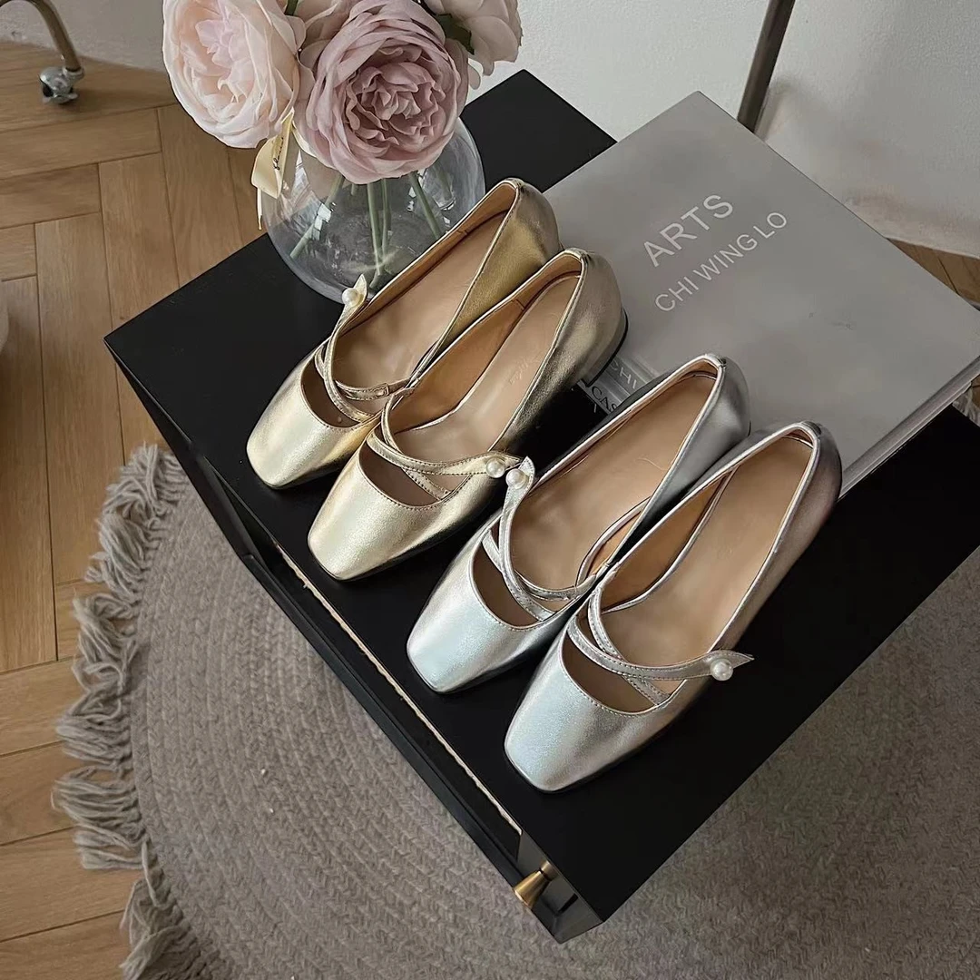 【PINZIKO】玛丽珍舞鞋复古百搭气质高级法式优雅春夏纯色 TJA104