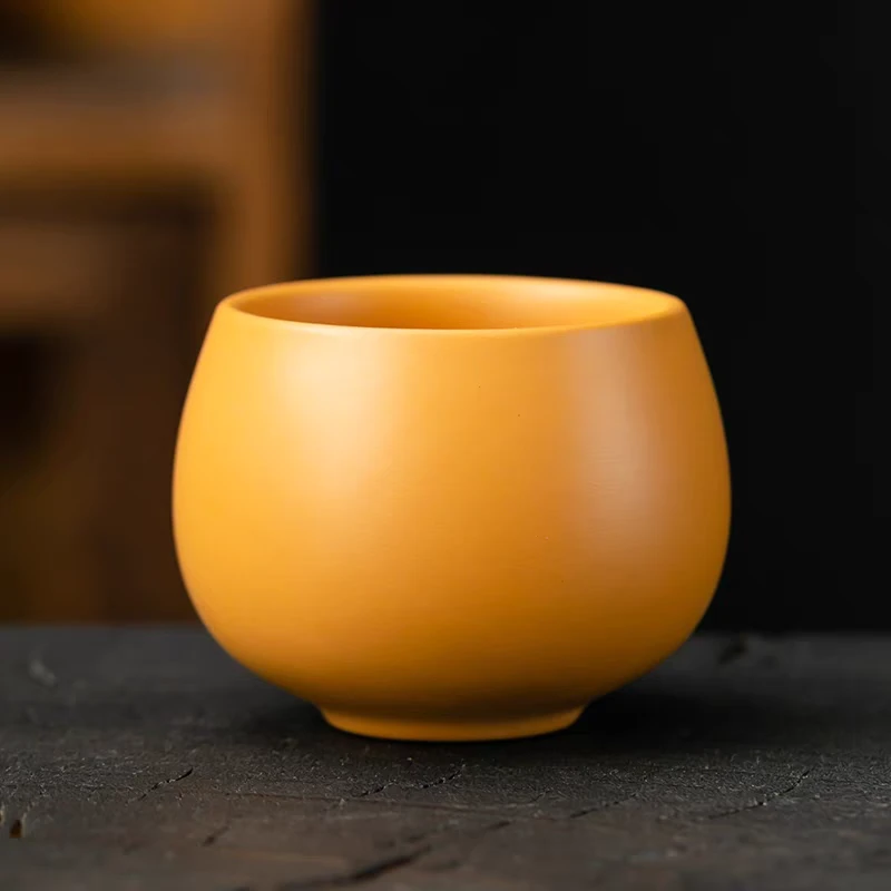 原矿紫砂大红袍茶杯龙蛋杯手工家用品茗杯单杯功夫茶具主人杯客杯