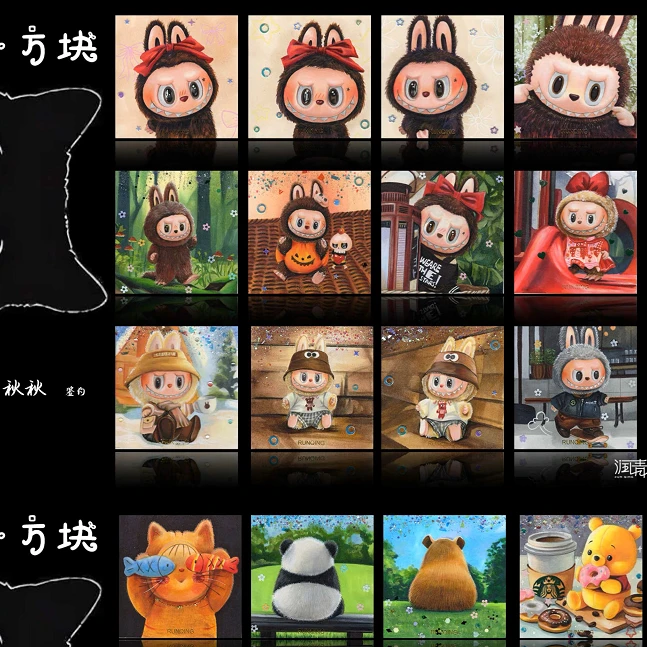 润青工作室- 小方块 系列手绘 卡牌 收藏 盲盒（代拆）