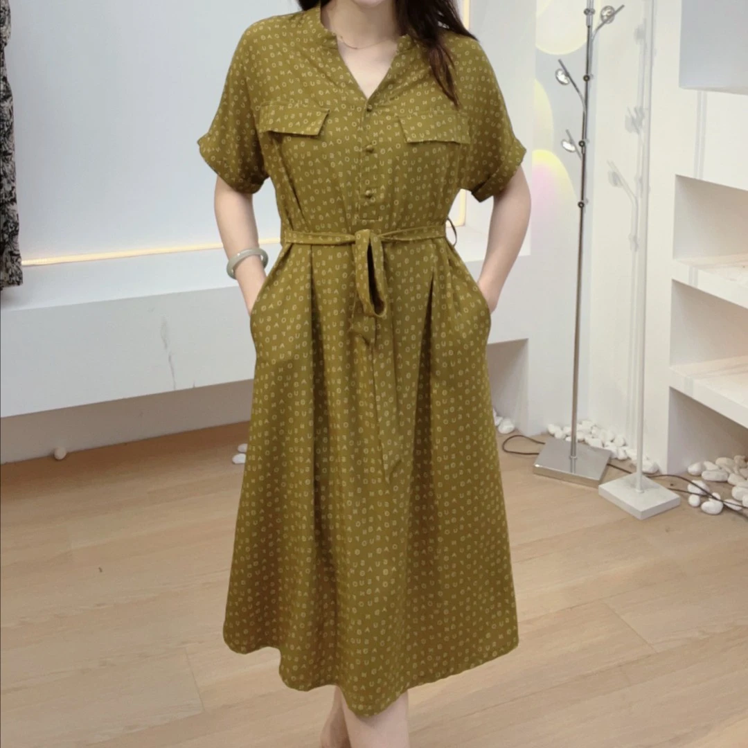 【新款上新】2024年夏季时尚宽松裙子舒适A字休闲显瘦连衣裙3255