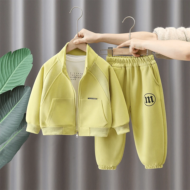 男童运动套装春秋款2025新款帅气男孩休闲两件套儿童春季时髦衣服