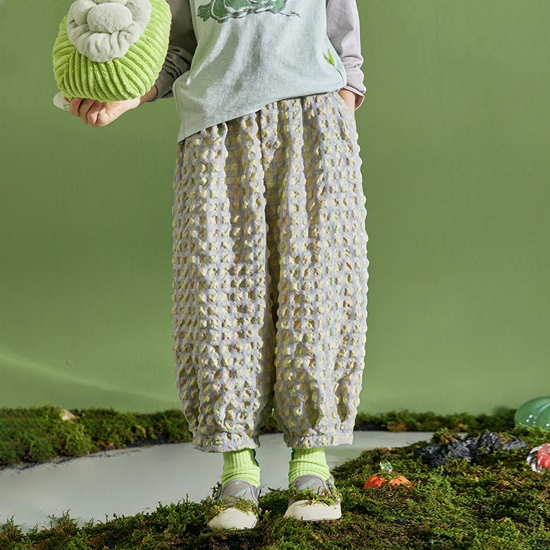 小日着原创童装【种子说】春秋季中大男女洋气时髦潮裤子TC1143K1