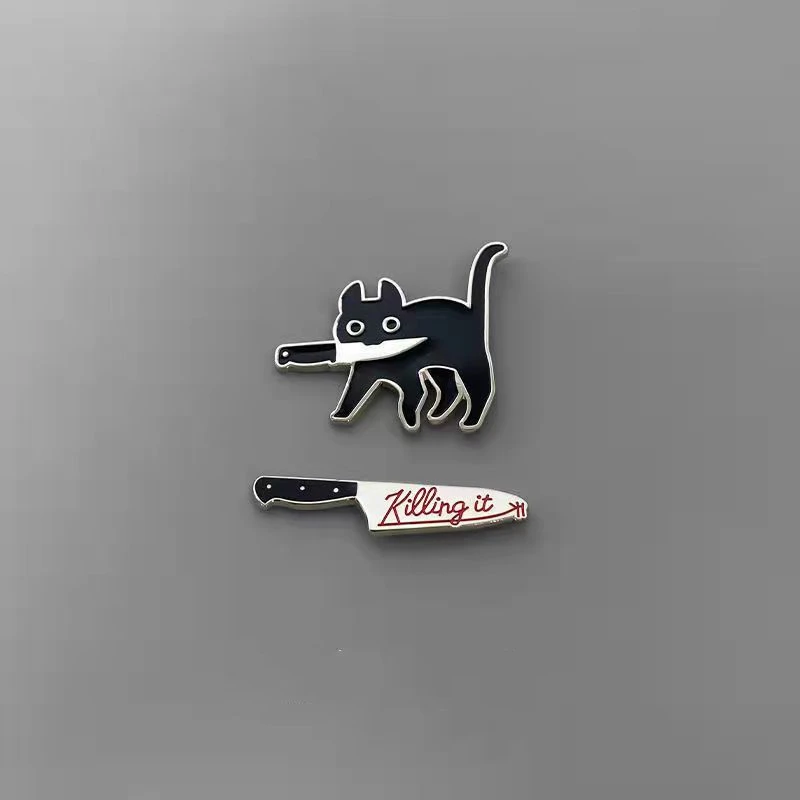 锌合金羽毛胸针 合金猫咪胸针 男可爱日系女潮酷个性ins情侣徽章