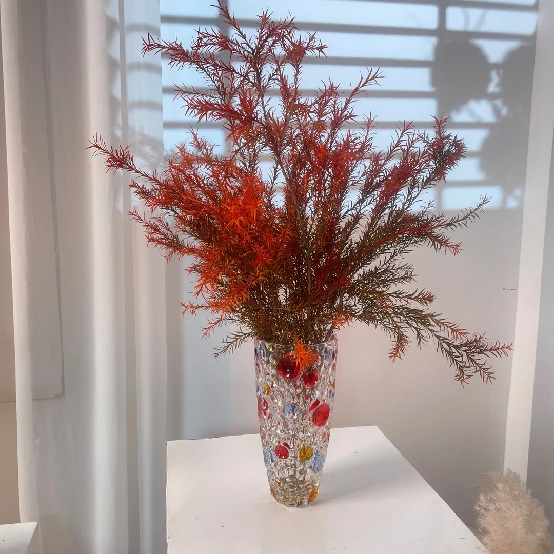 永生【千层金】渐变色约60cm高清新精致餐桌边几斗柜花家居摆件