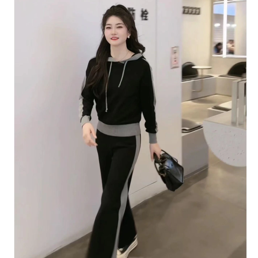 航航HHFS. 『精致拼接』复古设计感时尚气质百搭时尚套装7077