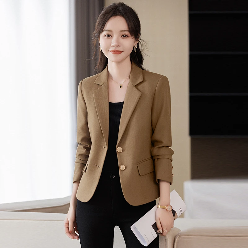 小个子女款短款西装外套女春秋新款高级感气质韩版休闲小西服上衣
